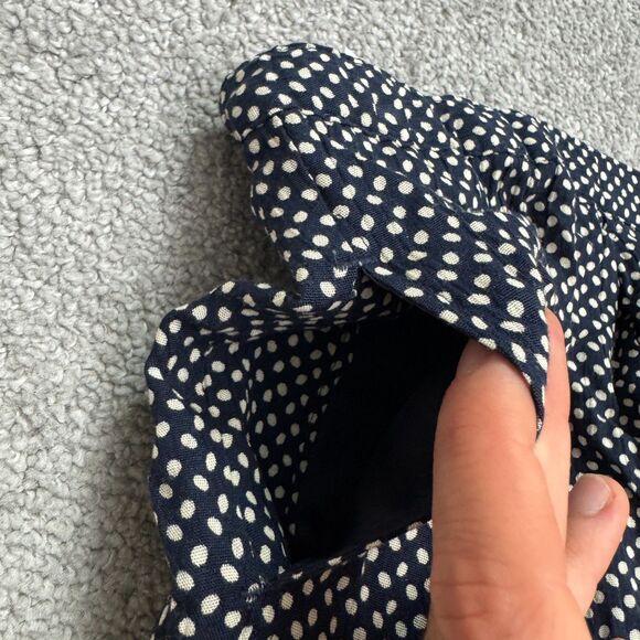 Vintage 90s St Michael Marks & Spencer Polka Pull On Ankle Pants Women UK14 Navy - Picture 3 of 14